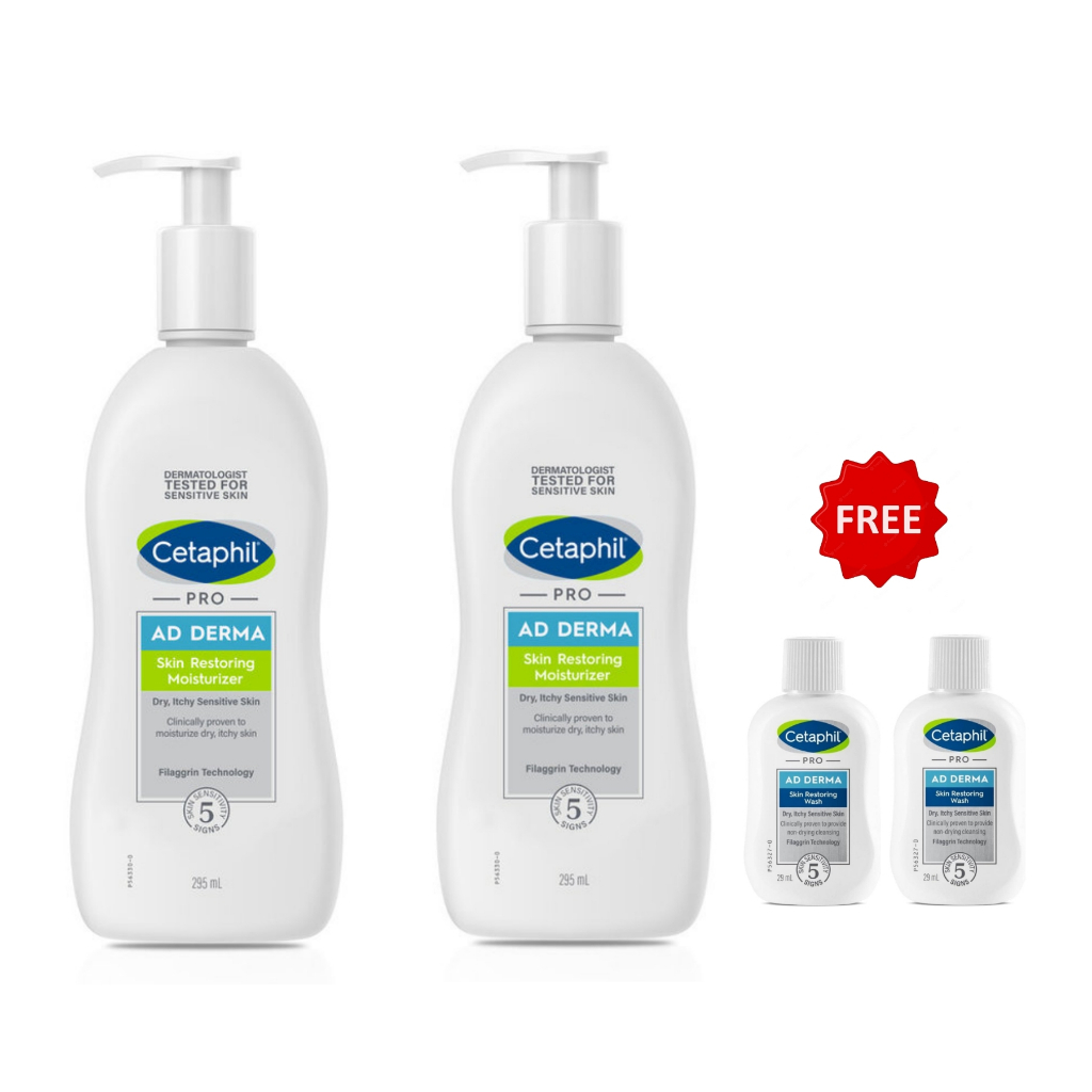 Cetaphil PRO AD Derma Skin Restoring Moisturizer 295ml ( ชื่อเดิม Cetaphil Restoraderm )