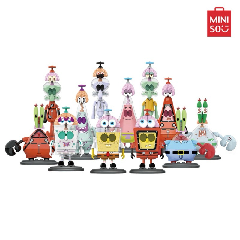 กล่องสุ่มมินิโซ miniso SpongeBob SquarePants Whirling Brain Series Mr.Krabs พร้อมส่ง