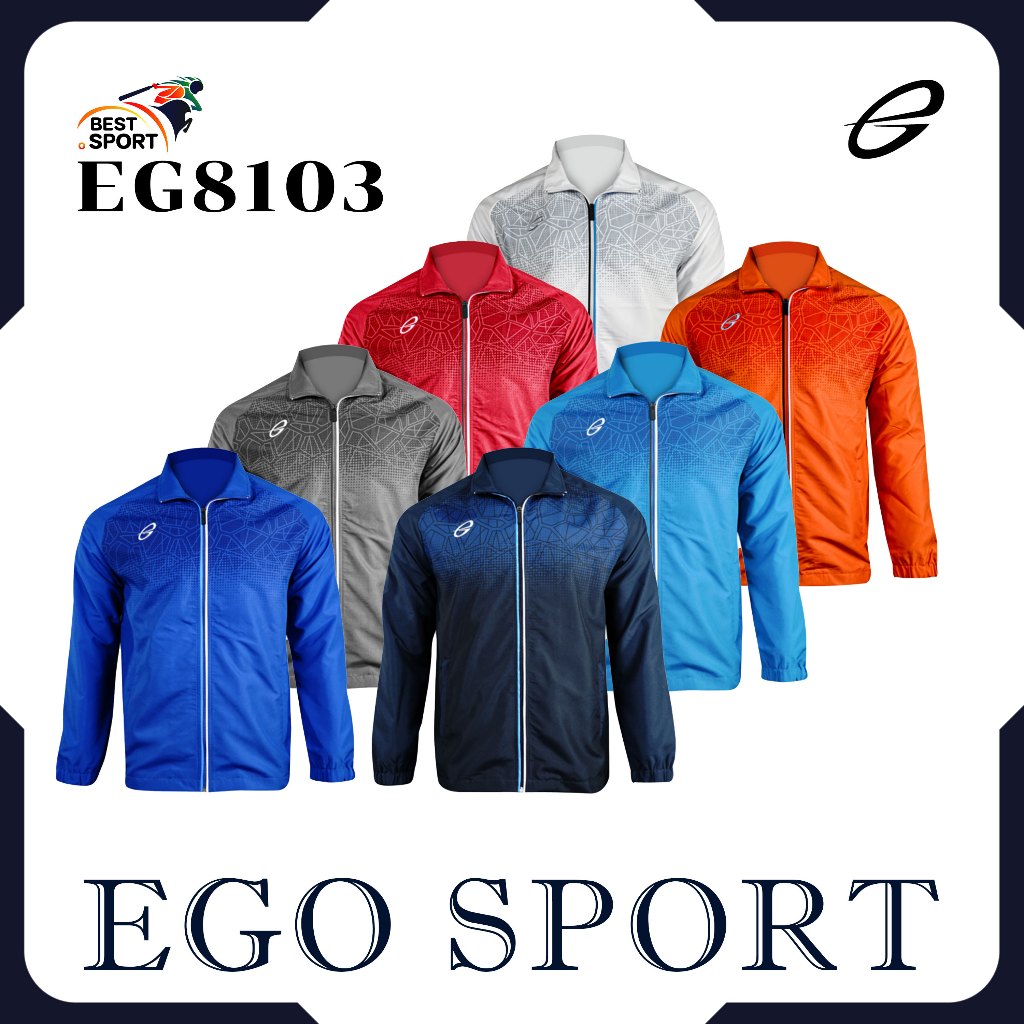 ส่งฟรีไม่มีโม้!! EGO SPORT EG8103 เสื้อแทร็คสูท สำหรับชาย/หญิง ของแท้ 100%