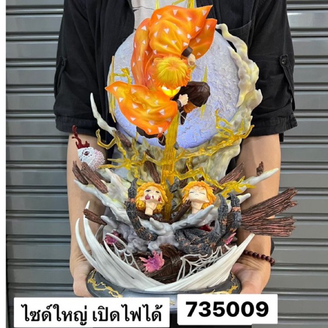 โมเดล เซดึสึ เซอึสึ ดาบพิฆาตอสูร Zenitsu demon slayer เปิดไฟได้ ไซด์ใหญ่ 50 เซ็น สามารถเปิดไฟได้ สินค้าพร้อมส่งไทย
