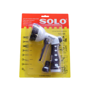 SOLO NO.508 ที่ฉีดน้ำ ปืนฉีดน้ำ ปืนฉีดน้ำฝักบัว ปรับหัวฉีดได้ 8 แบบ