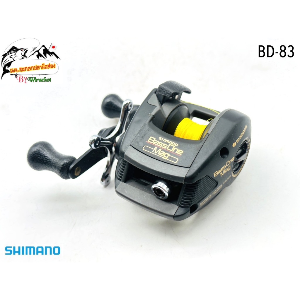 รอกตกปลา  มือ 2 จากญี่ปุ่น Shimano (ชิมาโน่) Bass One Mag Bi-RM (ฺBD-83) รอกเบท หยดน้ำ ทรงกลม กระปุก รุ่นเก่า โบราณ น่าส