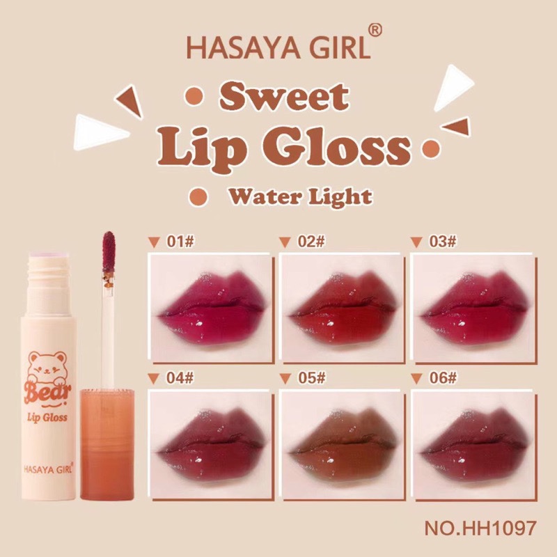 Hasaya girl bear lip gloss HH1097  ลิปกลอสน้องหมี สุดน่ารัก🐻🐻