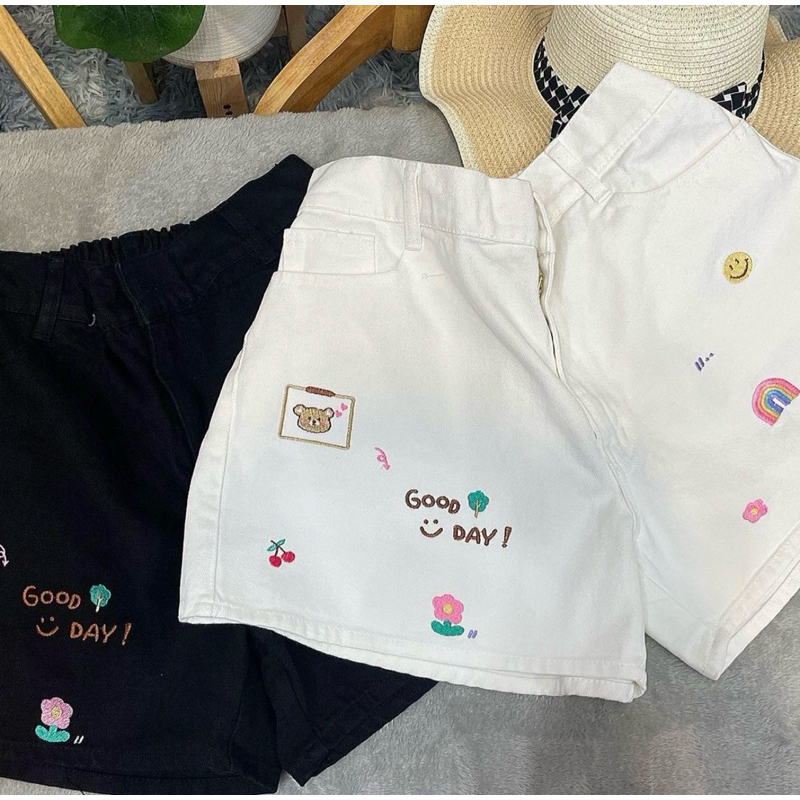 กางเกงยีนส์ปักลายGoodday