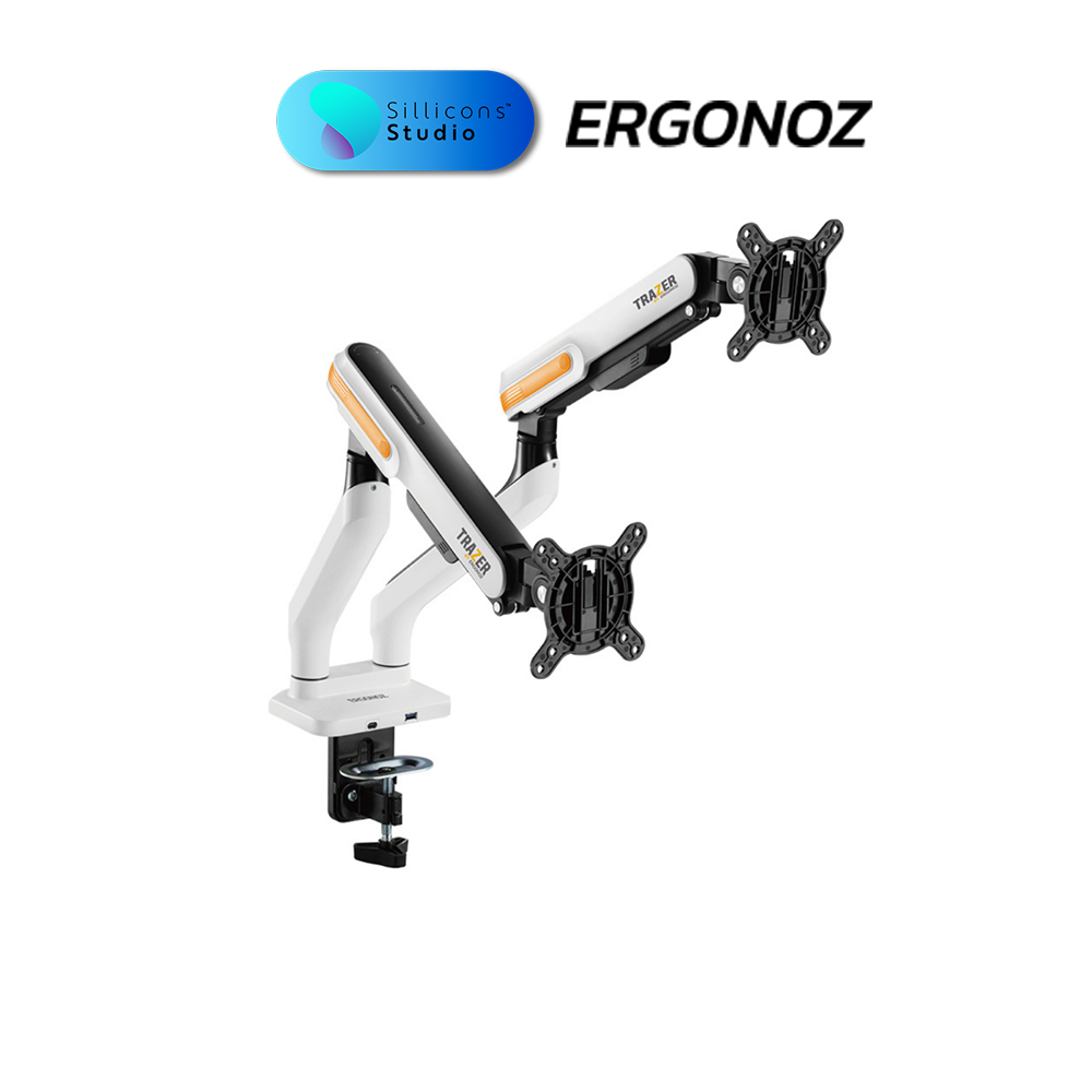 ERGONOZ ขาตั้งจอคอม แขนจับจอ ขาตั้งจอ ขาตั้งจอคอมพิวเตอร์ Monitor Arm รุ่น TRAZER สำหรับหน้าจอ 17 - 32 นิ้ว