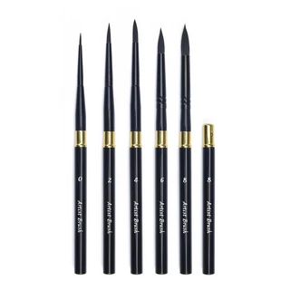 (พร้อมส่ง) พู่กันขนไนล่อน พู่กันแบบพกพา(มีฝาปิด) สำหรับระบายสี สีน้ำ สีน้ำมัน สีอะคริลิค