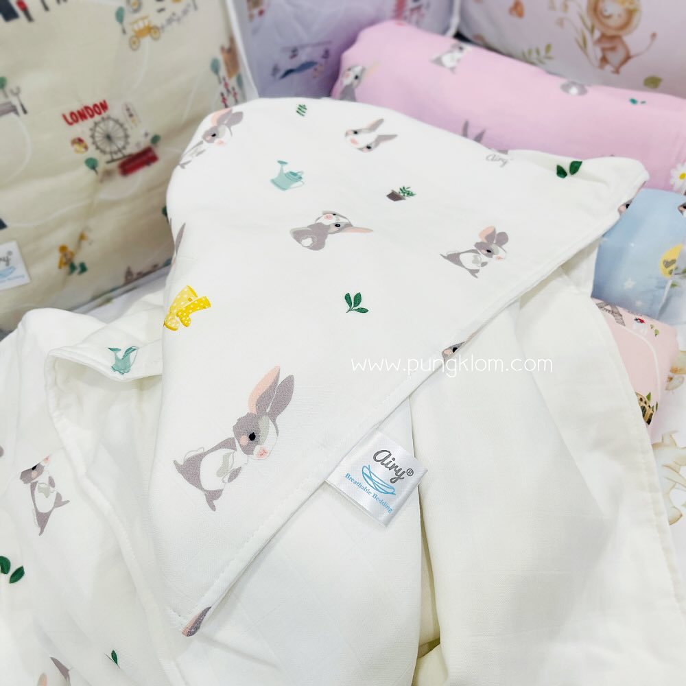 AIRY ผ้าห่มมัสลิน ผ้าห่มนวม เนื้อผ้านุ่ม ขนาด 90×110 cm. รุ่น Lovely bamboo ราคา ถูกที่สุด ดีลบีเคเค แกลเลอรีภาพที่ 6