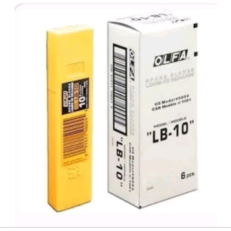 OLFA ใบมีดคัตเตอร์ออฟ่า LB-10(ยกกล่อง) 10ใบ/1หลอด บรรจุ 6 หลอด