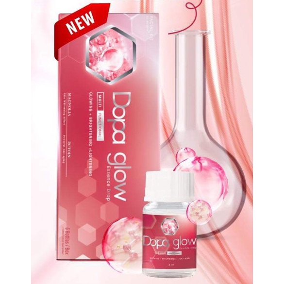 สินค้าพร้อมส่ง (ยกกล่อง 5 ขวด) โดป้า โกลว์ เอสเซ้นส์ ดรอป DOPA GLOW ESSENCE DROP ( whitening cocktail by maxime )