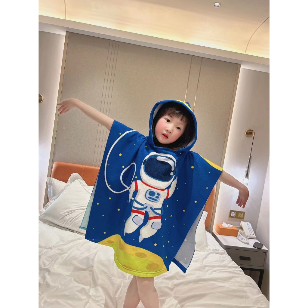 Premium collection Towel hood ผ้าเช็ดตัวเด็ก ผ้าเช็ดตัวคลุมว่ายน้ำ ผ้าคลุมอาบน้ำเด็ก หนากว่าเดิม สัมผัสนุ่ม ซับน้ำดี ขนา ราคาถูก Shopee Lazada
