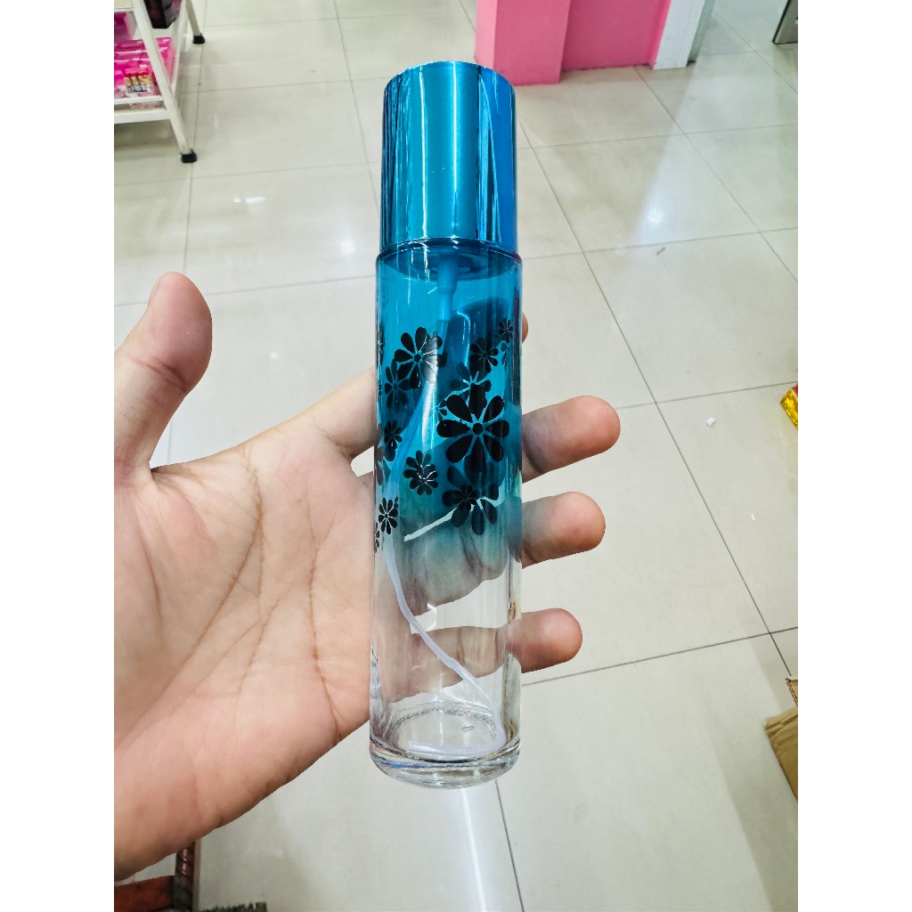 ขวดน้ำหอมกลมเพ้นท์ 100 ml. 1 ใบ ขวดสเปรย์แก้วเปล่า สำหรับใส่น้ำหอม {{ พร้อมส่ง }} 🚚🚚 - Bualuang Perfume