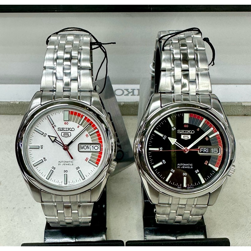 Seiko 5 Automatic 21 Jewels รุ่น SNK375K1(หน้าดำ),SNK369K1(หน้