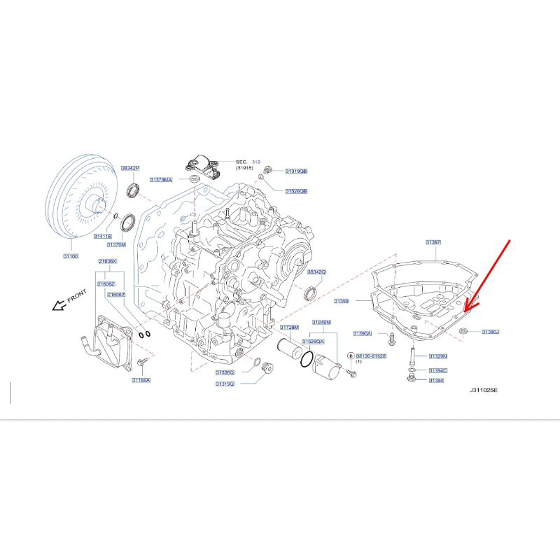 อ่างน้ำมันเกียร์ NISSAN MARCH,ALMERA,NOTE,F15 HR12 HR16 แท้ NISSAN