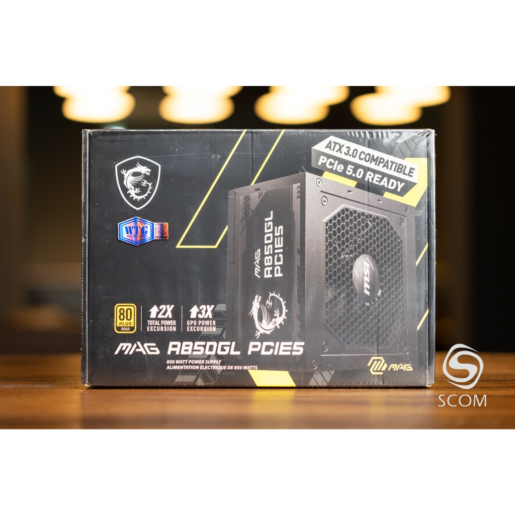 (PSU) MSI MAG A850GL PCIE5 - 850W 80 PLUS GOLD (BLACK) (ATX)