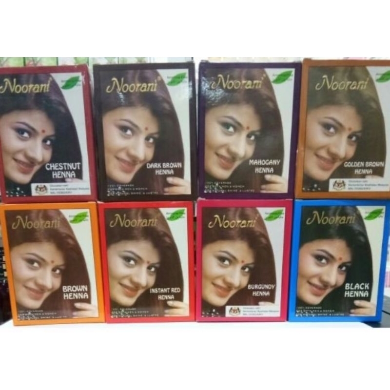 (1กล่องมี 6 ซอง) สมุนไพรย้อมผมเฮนน่า Herbal Henna
