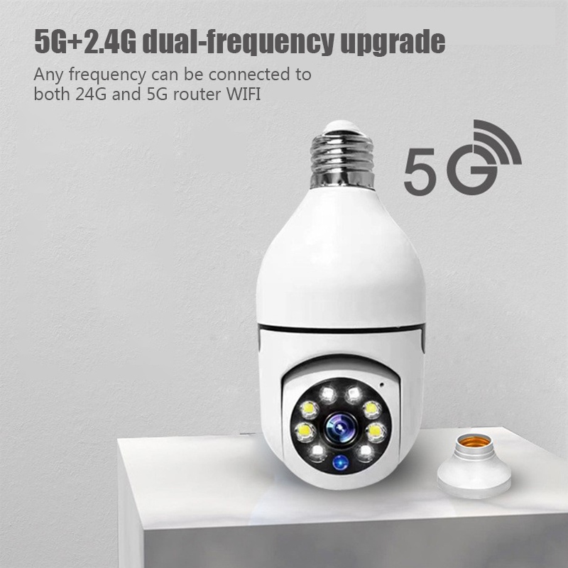 (YIIOT app)กล้องหลอดไฟ E27 ip camera cctv ไร้สาย ดูผ่านมือถือ กล้องวงจรปิด 360 องศา 2ล้านพิกเซล wifi full HDกล้องอินฟาเร