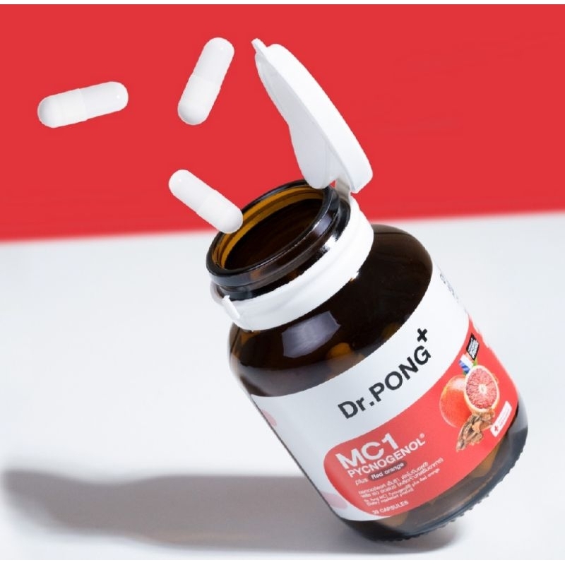 Dr.PONG MC1 PYCNOGENOL plus Red orange extract อาหารเสริมสำหรับคนเป็นฝ้า