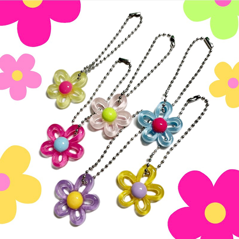 พวงกุญแจดอกไม้ ✨🌷 💦🥣