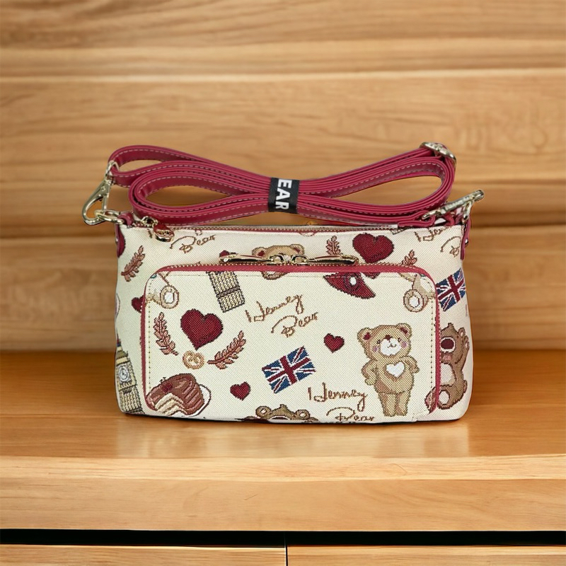 Henneybear-H1129 มาใหม่ !! กระเป๋าสะพายข้าง กระเป๋าพาดลำตัว ทรงสวย ลาย Bigben