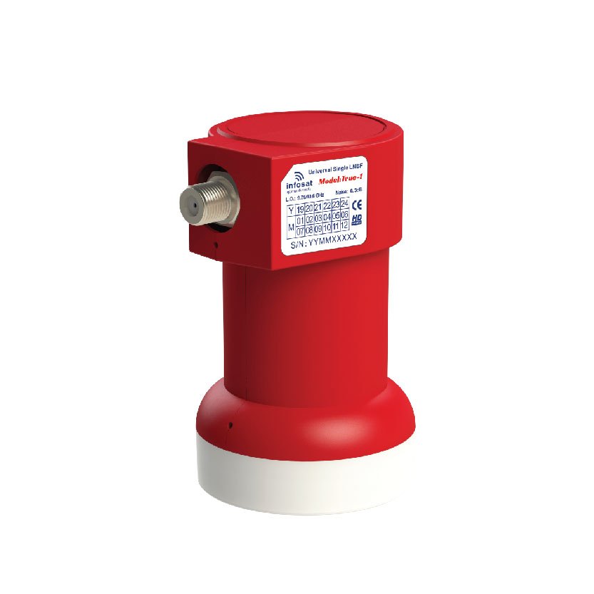 (แพ็ค 5 หัว) LNB True-1 ยี่ห้อ infosat (ความถี่ Universal) 1ขั้ว ใช้กับจานทึบและกล่องทุกรุ่น - รูปที่ 2