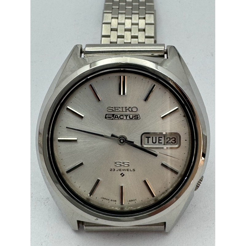 SEIKO5 ACTUS SS 23 JEWELS Automatic ตัวเรือนสแตนเลส นาฬิกาผู้ชาย มือสองของแท้