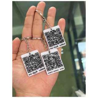 ป้ายคิวอาโค้ด พวงกุญแจคิวอาโค้ด สแกนได้จริง พกพาสะดวก QR Code รับเงิน ไม่ลอก โดนน้ำได้ (ส่งรายละเอียดทางช่องแชท)