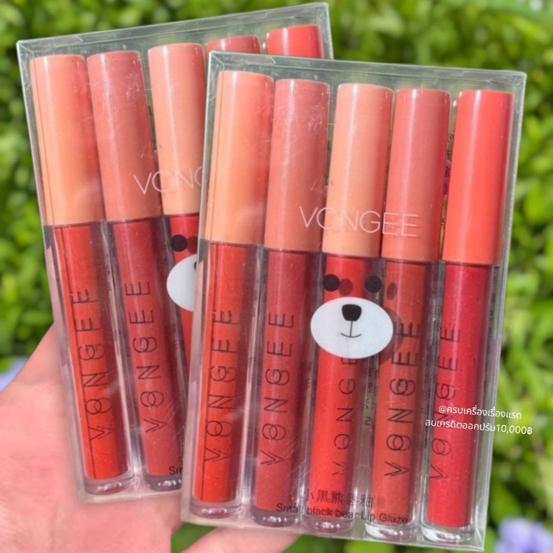 เซ็ตลิป​ ลิป ลิปกันน้ำ Vongee Lipstick 5 แท่ง 5 สี โทนอิฐ รูปที่ 3