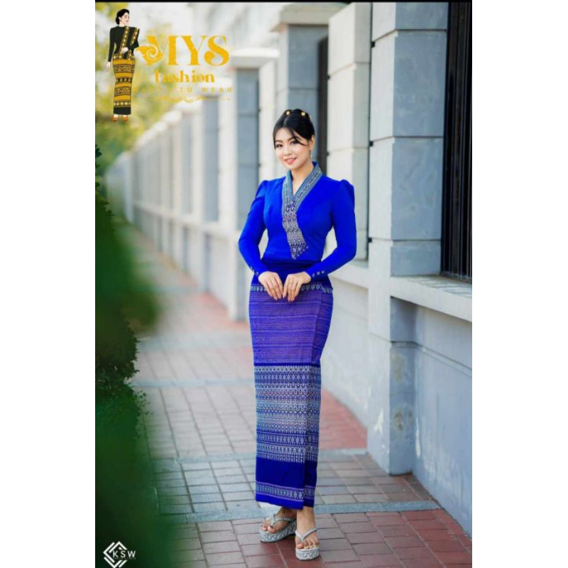 ชุดเซ็ทสาวไตยสาวเมียนมาร์เย็บสำเร็จพร้อมใส่งานผ้าทอสินค้าถ่ายจากงานจริงงานตรงปกตามรูปภาาพพร้อมส่ง m l มีปลายทางค่ะ