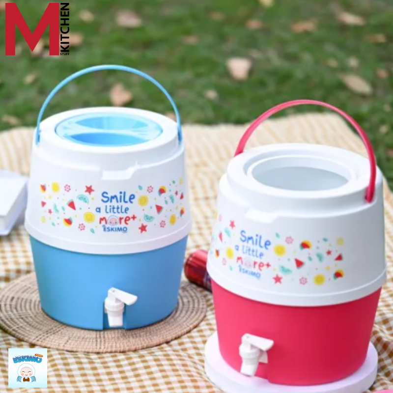 MKITCHEN กระติกน้ำแข็ง เก็บความเย็น พกพา พร้อมก๊อกน้ำ Eskimo 5/6 ลิตร เก็บได้นาน24 ซม (C0)