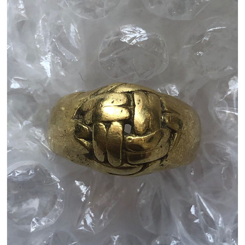 แหวนพิรอด2ขัด หลวงพ่อสาย วัดทองคุ้ม สภาพใช้เนื้อแก่ทอง (พระแท้100%)