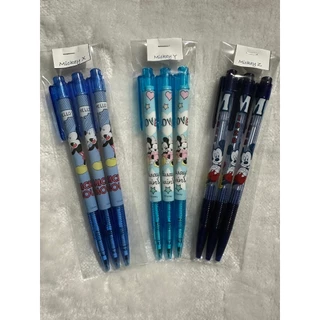 Update (9-04-2026) ปากกาลูกลื่นหมึกน้ำเงิน 0.38 แพ็ค 3 ด้าม ลาย Mickey ราคาแพ็คละ 35 - 41 บาท