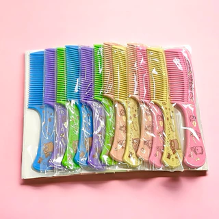 ยกโหล (12 ชิ้น) หวีอีโต้ สีพาสเทล คละสี คละลาย