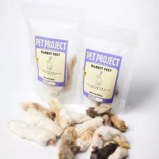 Rabbit Feet ขากระต่ายอบแห้ง ขนมเคี้ยวเล่นสุนัข 100% Natural ( ขาหลัง 3 + ขาหน้า 4 )