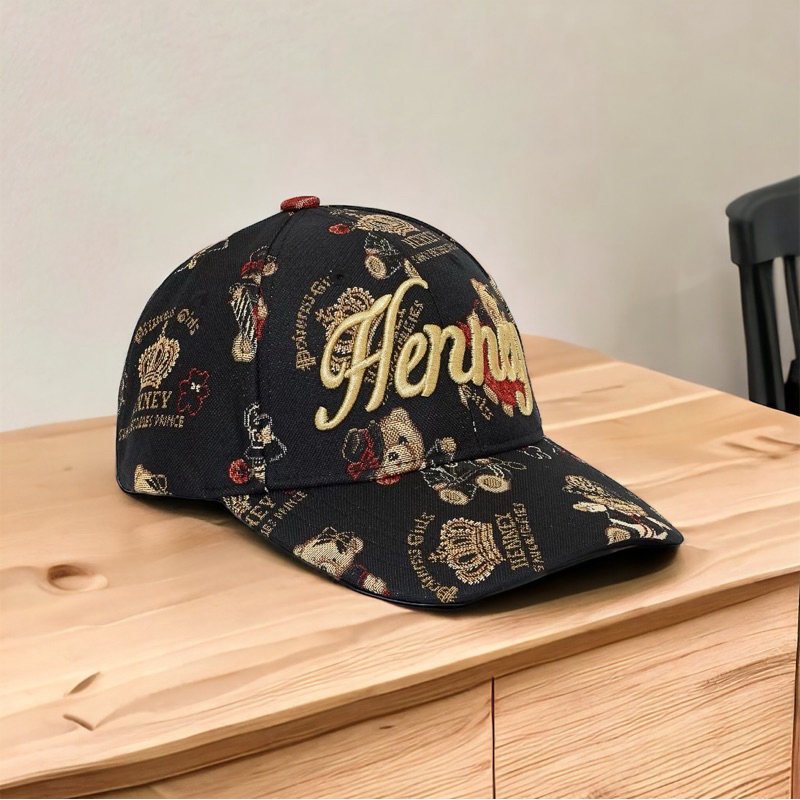 Henneybear - HM001 ลาย crown bear หมวกแก๊ป ใส่สบาย ปรับระดับได้