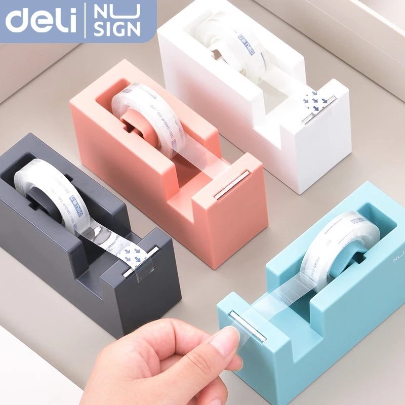 แท่นตัดเทป แท่นเทปใส Deli (แท่นเทป NS121) ใช้กับขนาดเทปกว้าง 18 mm ลายminimal สวยงาม เก๋เก๋ กระทัดรัด