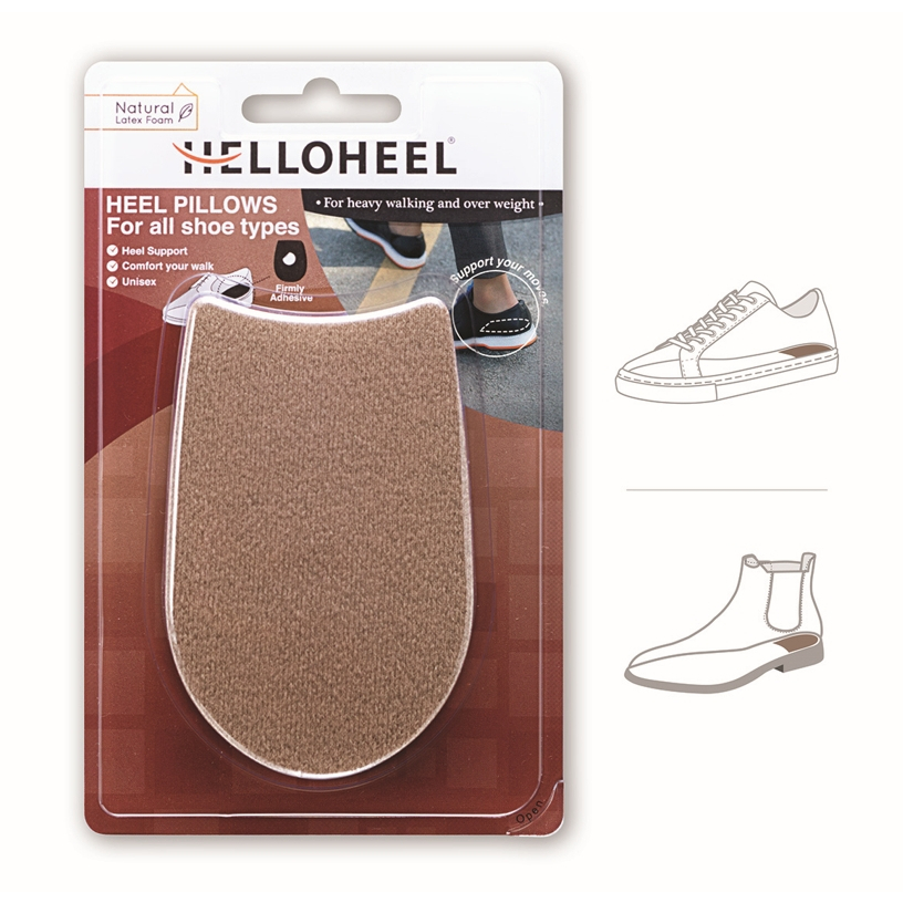 Helloheel หมอนรองส้นเท้า สำหรับผู้ที่เดินมากหรือผู้ที่มีน้ำหนักเกิน for Heavy Walkers Heel Pillows 1 Pair (1คู่/แพ็ค)