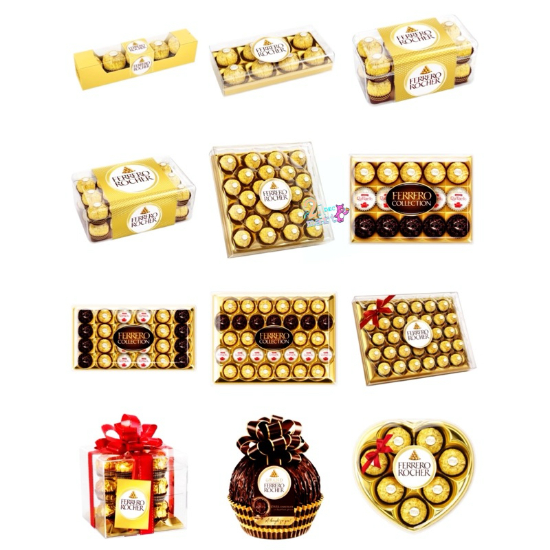 🤎50%ในlive🤎 Ferrero Rocher 🇮🇹✨ พร้อมส่ง ทุกแบบ เฟอร์เรโร่ รอชเชอร์ ช็อคโกแลต เฟอเรโร่ 8 16 24 30 ลูก