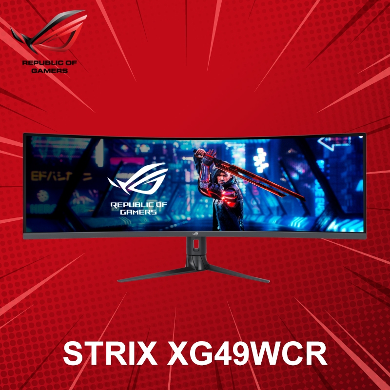 จอมอนิเตอร์ 49" ASUS ROG Strix XG49WCR Curved VA 2K 165Hz ประกันศูนย์ 3 ปี