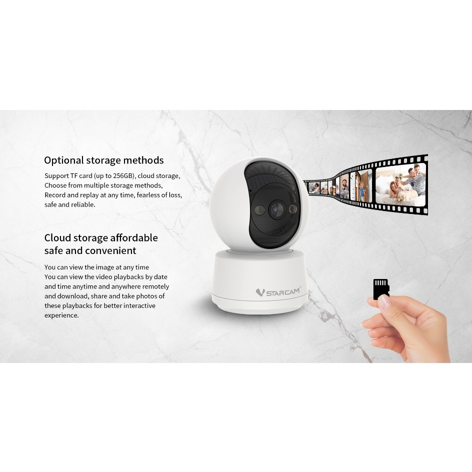 Vstarcam C994 ใหม่ล่าสุด (รองรับWIFI 5G) กล้องวงจรปิดไร้สาย Indoor ความละเอียด 2MP มีระบบ AI+