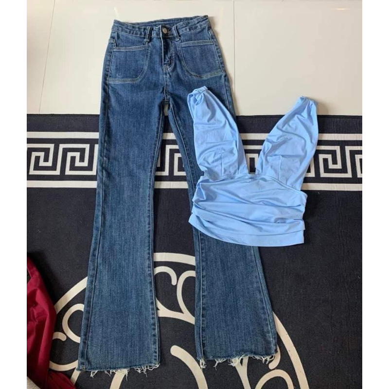 ✨set เสื้อฟ้า+ยีนส์ 🩵
