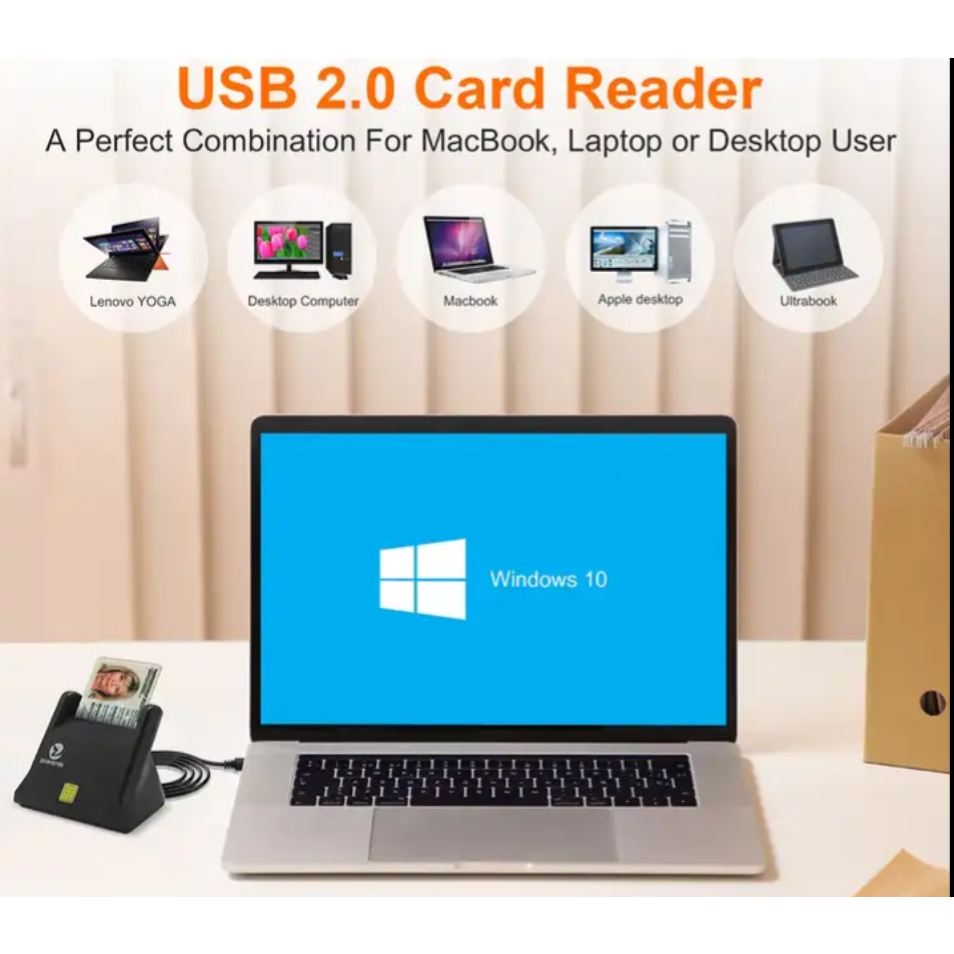 เครื่องอ่านบัตรประชาชน ZW-12026-3  รับประกัน 1 ปี smart card reader แบรนด์ Zoweetek สเปค ICT ใช้ได้ทั้ง andriod และคอม - รูปที่ 3