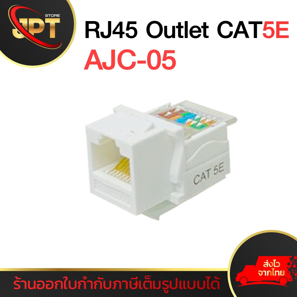 Apollo บล็อกลอย 2x4 หน้ากากแลน RJ45 Outlet แจ็คแลนตัวเมีย CAT5E CAT6