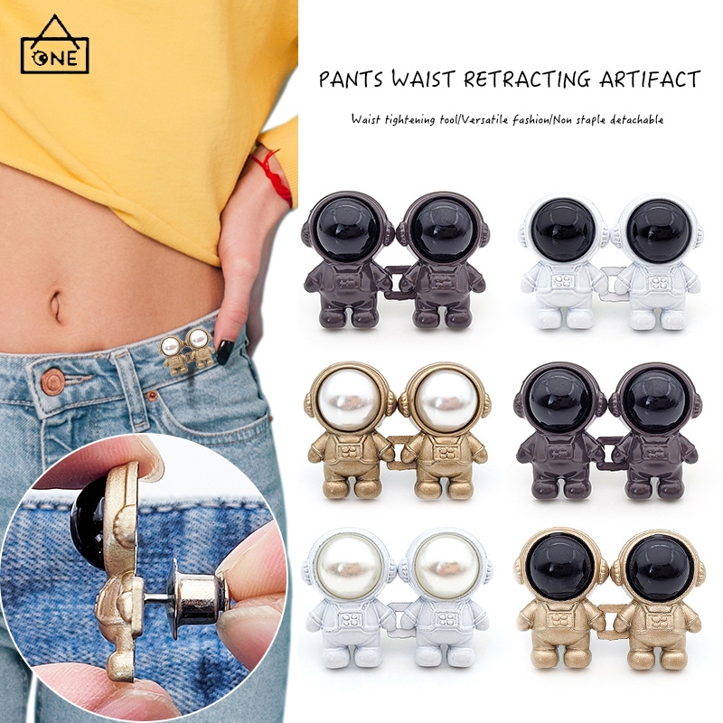 COD❤️กระดุมรูปนักบินอวกาศน่ารักไม่ต้องเย็บติดกันปรับได้ถอดออกได้ละเอียดอ่อนอุปกรณ์เสื้อผ้าสวยงามทนทาน-a.one