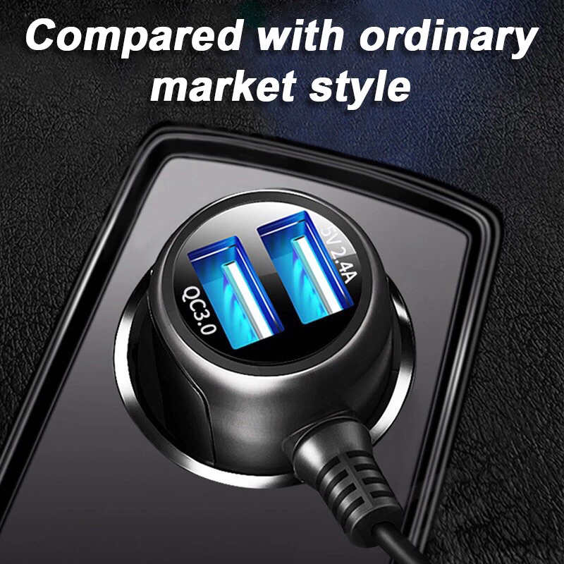 สายชาร์จกล้องติดรถยนต์ และ GPS ยาว 3.5 เมตร มี USB 2 ช่อง 3.5 A Camera Car Charger GPS mini thumbnail 5