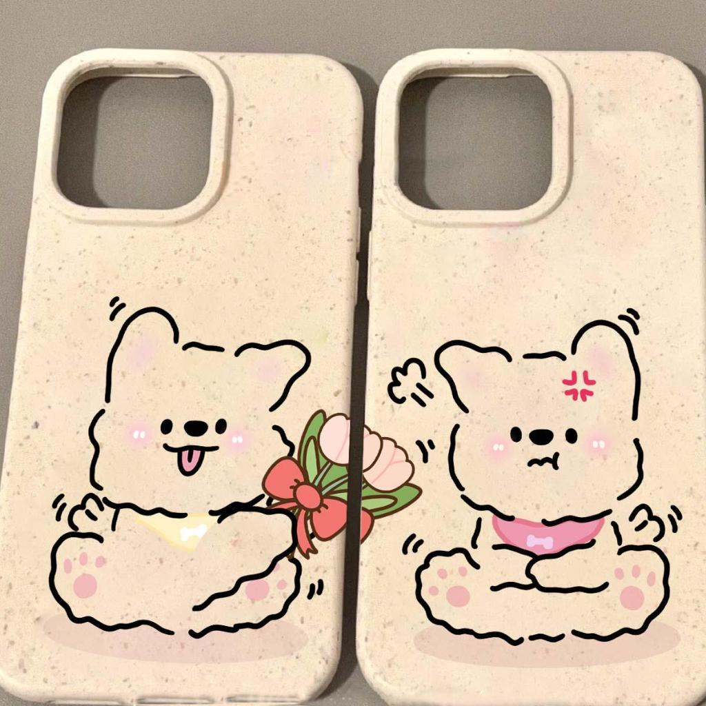 【ส่งจากไทย】การแสดงออกของคู่รัก เคสไอโฟน11 เคส For iPhone 11 12 13 14 15 Pro Max 15 14 Plus 7 8 Plus เคสโทรศัพท์มือถือ