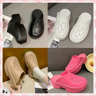 ขายดี รองเท้าแตะแฟชั่นเสริมส้นสไตล์สาวเกาหลี สีพื้นมี 4 สี พ…