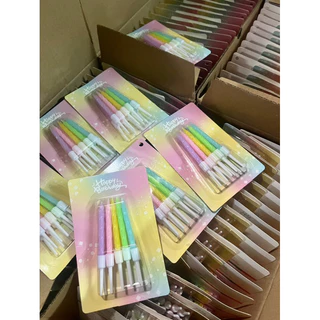 (ขายยกกล่อง 50 แพ็ค)เทียนเกลียวสั้นพาสเทล เทียนวันเกิดราคาถูก