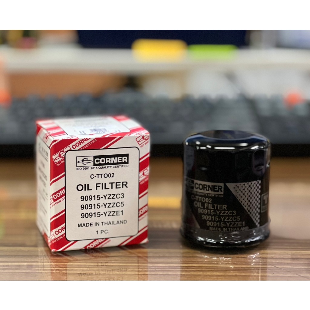 กรองน้ำมันเครื่อง Toyota AE101, AE111, 4A-FE, 5A-FE, Altis, Vios ลูกเหล็ก ยี่ห้อคอร์เนอร์ (Corner)