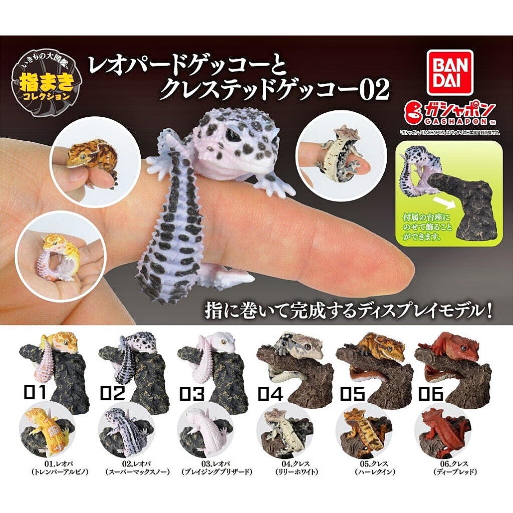 (มีของพร้อมส่ง) กาชาปองตุ๊กแกเสือดาวตุ๊กแกตาหนาม Gashapon Bandai Ikimono Encyclopedia Leopard Crested Gecko Vol.2