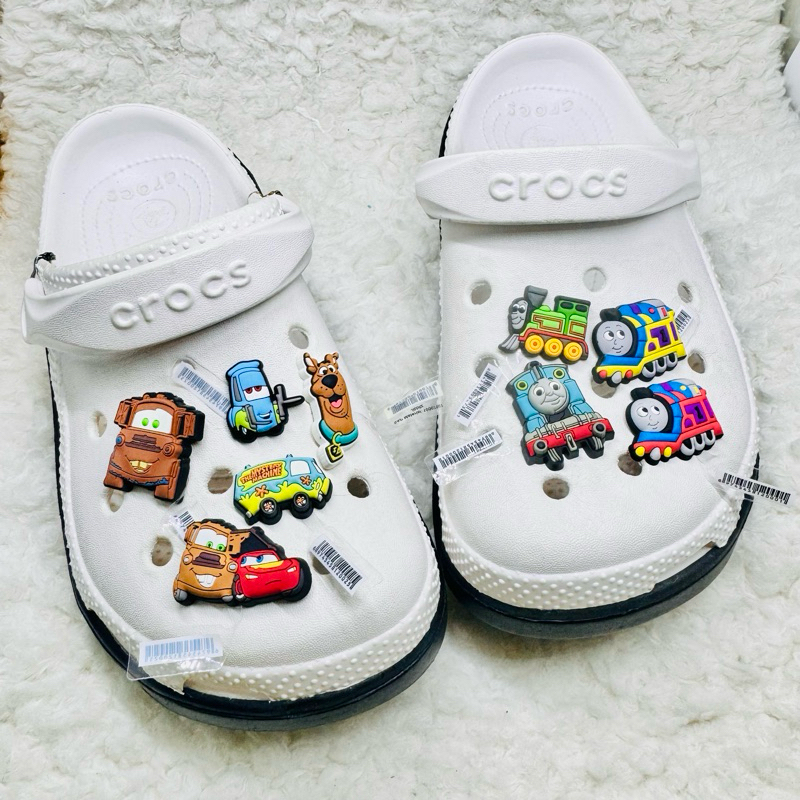 JBS 🍭🌈ตัวติดรองเท้ามีรู รถ บัส “ รถไฟ โทมัส และเมเทอร์ แมคควีน ”👠🌈Shoe Charm “ Car & Thomas “ bus งานดี สีสวยสด สวยสุด